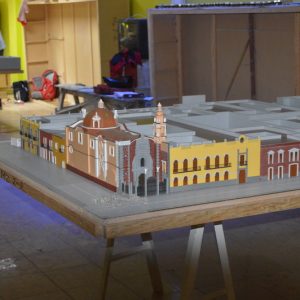 Maqueta del Centro Histórico de Puebla en taller de fabricación MMS Arquitectos