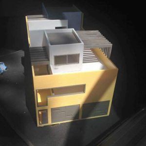 Maqueta de casa habitación moderna de 2 niveles MMS Arquitectos