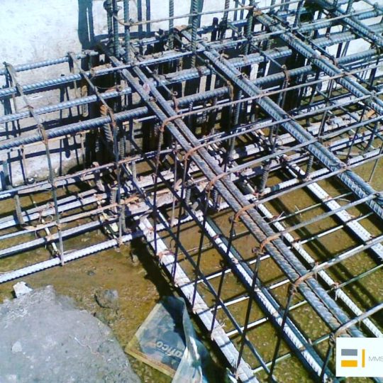 Armado de acero para cimentación zapatas y contratrabes MMS Arquitectos